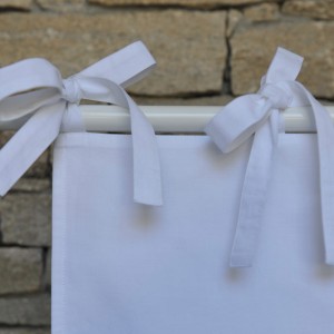 Mini cantonnière feston coton blanc
