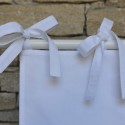 Mini cantonnière feston coton blanc