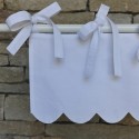 Mini cantonnière feston coton blanc