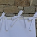 Mini cantonnière feston coton blanc