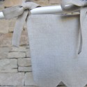 Mini cantonnière feston lin naturel