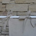 Mini cantonnière feston lin naturel