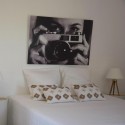 Dessus de lit Plumetis blanc et naturel en coton