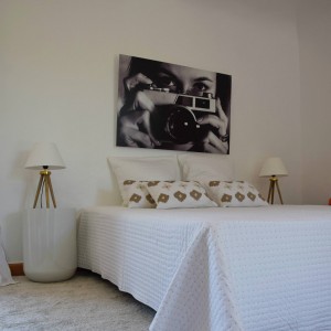 Dessus de lit Plumetis blanc et naturel en coton