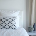 White percale pillowcase 200 TC embroidery awl