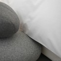 Housse de couette en percale de coton blanc 80 fils jour poinçon