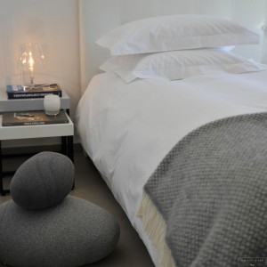 Housse de couette en percale de coton blanc 80 fils jour poinçon