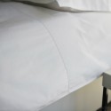 Housse de couette en percale de coton blanc 80 fils jour poinçon