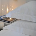 White percale pillowcase 200 TC embroidery awl