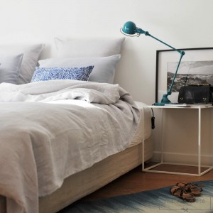 Vente Housse De Couette Lin Lave Gris Perle