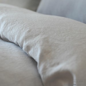 Housse De Couette Lin Lavé Gris Perle