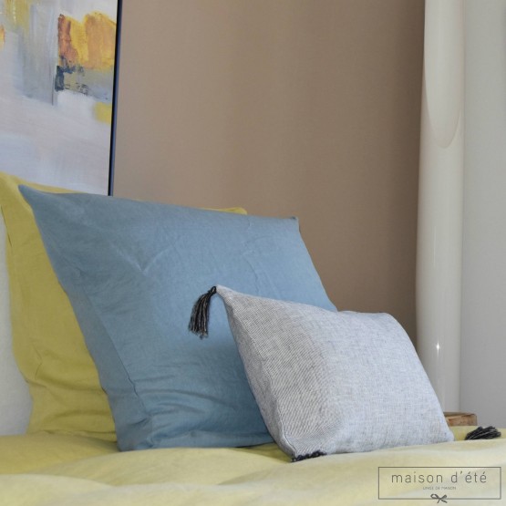 Nil blue washed linen pillowcases