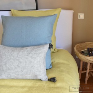 Nil blue washed linen pillowcases