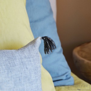 Nil blue washed linen pillowcases