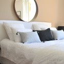 White washed linen comforter cover