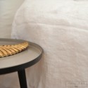 White washed linen comforter cover