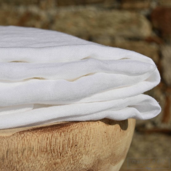 White washed linen gauze per meter