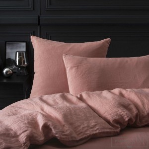 White washed linen pillowcases