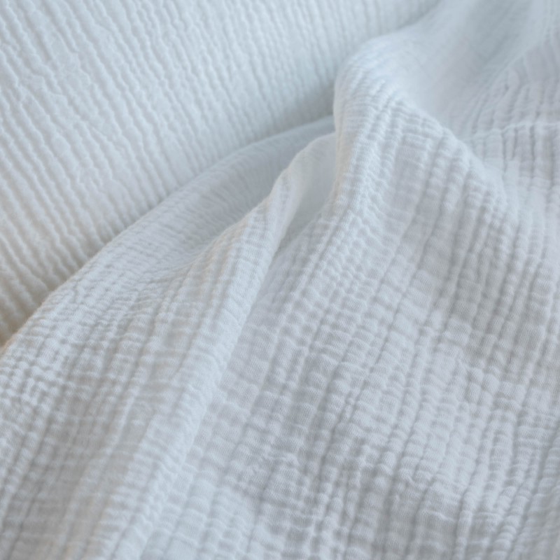 lange blanc gaze de coton