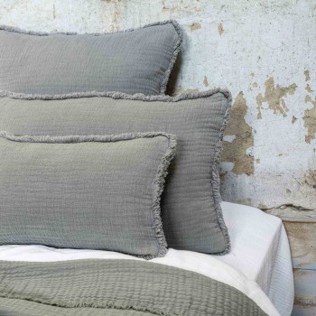 Dessus de lit Ibiza glacier en gaze de coton