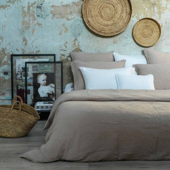 Milk cotton gauze duvet cover