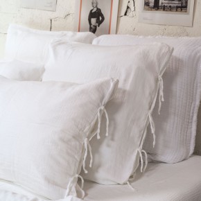 Pillowcase light white cotton gauze