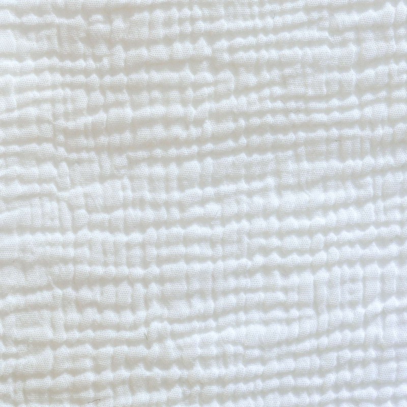 White cotton gauze fitted sheet