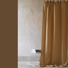 Rideau en gaze de coton camel
