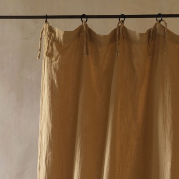 rideau gaze de coton camel