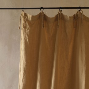 rideau gaze de coton camel