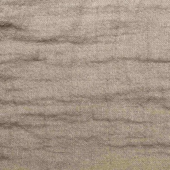 dessus de lit en lin lavé gaufré taupe