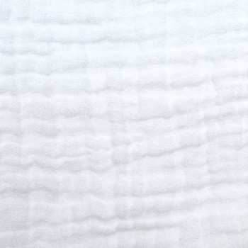 Housse de coussin lin gaufré blanc