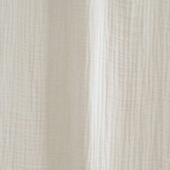 Milk embossed linen curtains