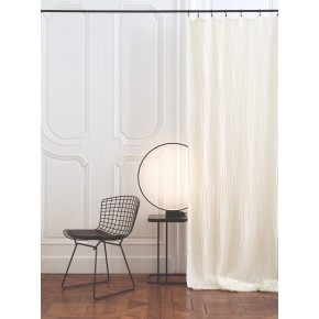 Milk embossed capri linen curtain