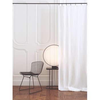 White embossed Capri linen curtain 137X270 CM