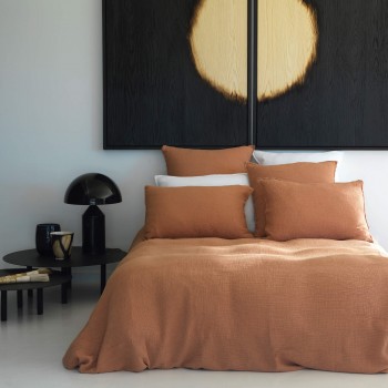 terra cotta cotton gauze duvet cover