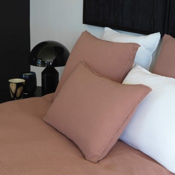 Polished copper cotton gauze duvet cover