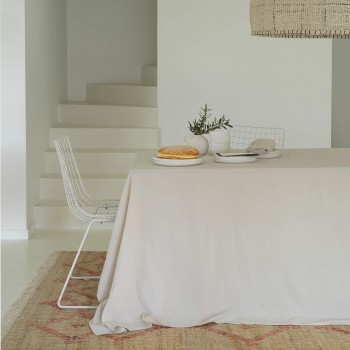 Tablecloth in cement cotton gauze