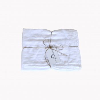 Serviette de table gaze de coton blanche 45X45 CM