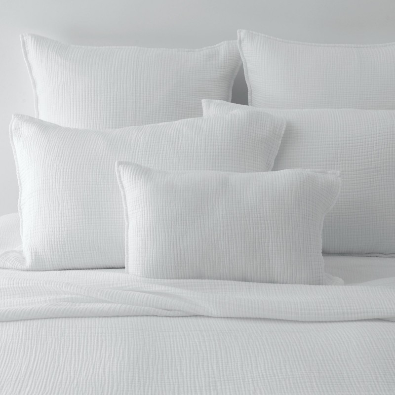 White cotton gauze cushion cover