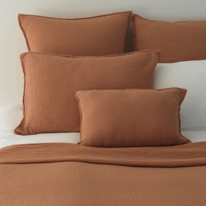 Marseille terra cotta cotton gauze cushion cover