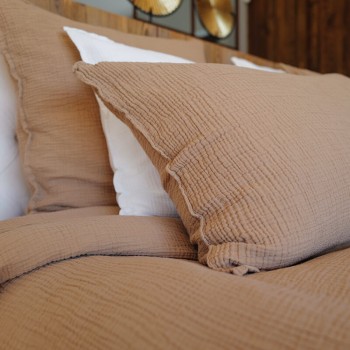 Housse de couette gaze de coton cannelle