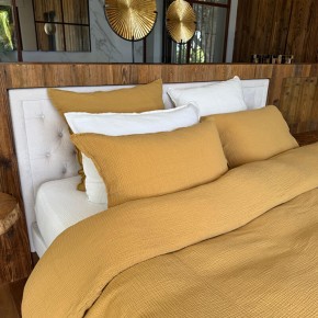 Curry cotton gauze pillowcase