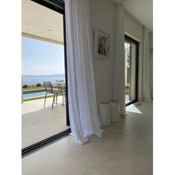 White washed linen thick
