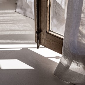 White washed linen gauze sold per meter
