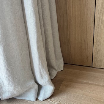 Washed linen light natural Panama extra wide