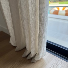 Washed linen light natural Panama extra wide