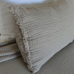 Tino Cotton and Linen Cushion in Cappuccino 40x60 cm
