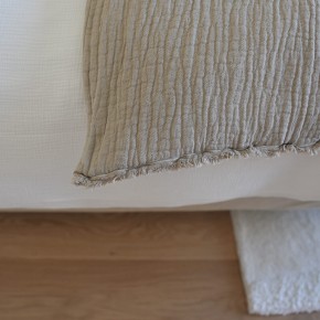 Tino Cappuccino Embossed Linen and Cotton Duvet, 85x200 cm