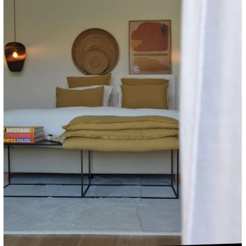 Tino Curry Embossed Linen and Cotton Duvet, 85x200 cm Tino Curry Embossed Linen and Cotton Duvet, 85x200 cm